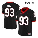 Youth Georgia Bulldogs NCAA #93 Antonio Poole Nike Stitched Black Legend Authentic College Football Jersey LOY6254QU